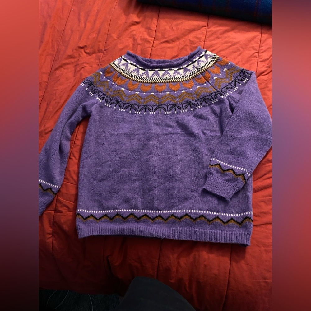 Ladies Purple Crew Neck Sweater